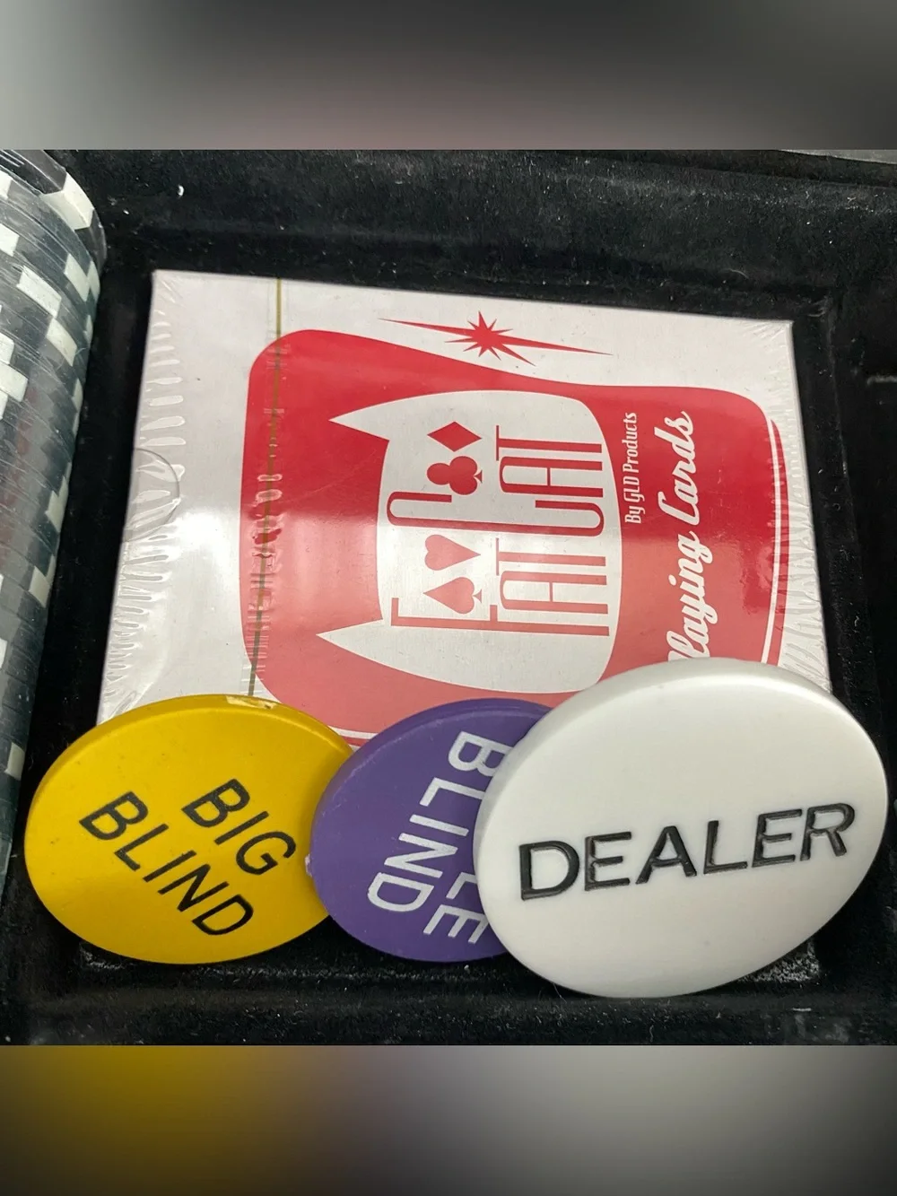 Poker Chip Set - Blue, Red, Green Claytec Chips with Aluminum Case